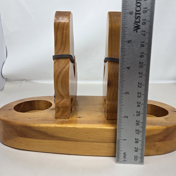 Wooden Handmade Napkin, Salt & Pepper Shaker Holders Coyotes Howling At The Moon - Picture 14 of 14